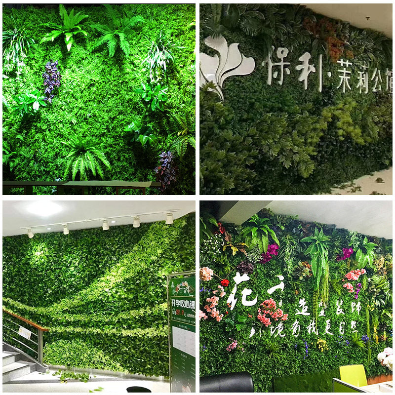 Artificial plant wall interior decoration background