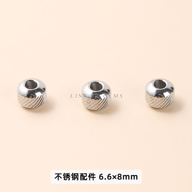 Stainless steel bead spacer tube bead round bead accessories