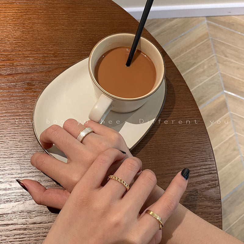 Index finger ring adjustable three-piece set