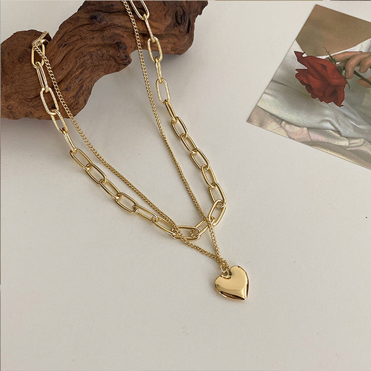 Love pendant sweater chain long new