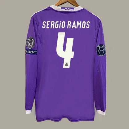 16-17 Real Purple Away Ronaldo Benzema Ramos Retro Jersey