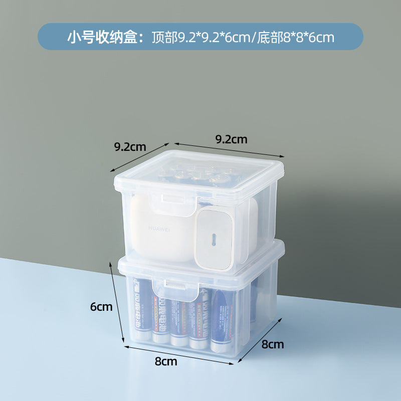 Portable Data Cable Storage Box Transparent Organizer