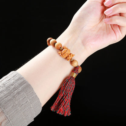 Ya Bai Barbie Sandalwood Dragon Treasure Braided Bracelet