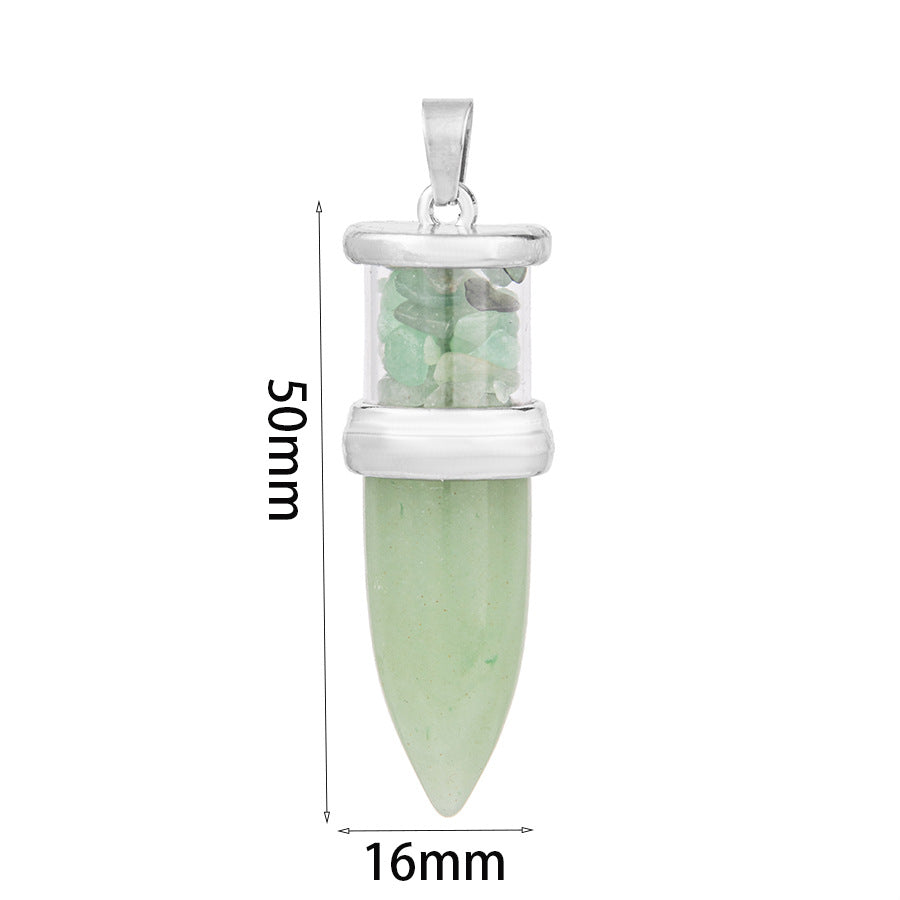 Single-pointed gravel hexagonal column pendulum pendant