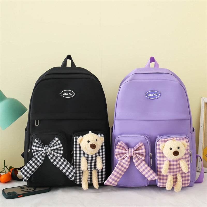 Cute Bear Girls Backpack