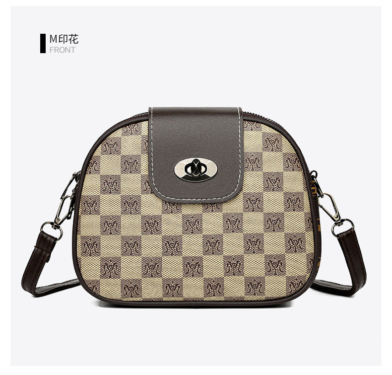 Printed letters single shoulder crossbody small square bag female