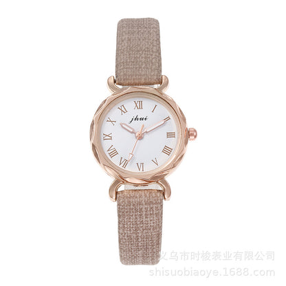 Reloj de cuarzo para mujer con esfera romana de estilo coreano 