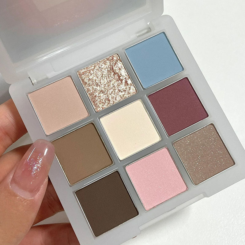 Low-Saturation Milk Blue 9-Color Eyeshadow Palette