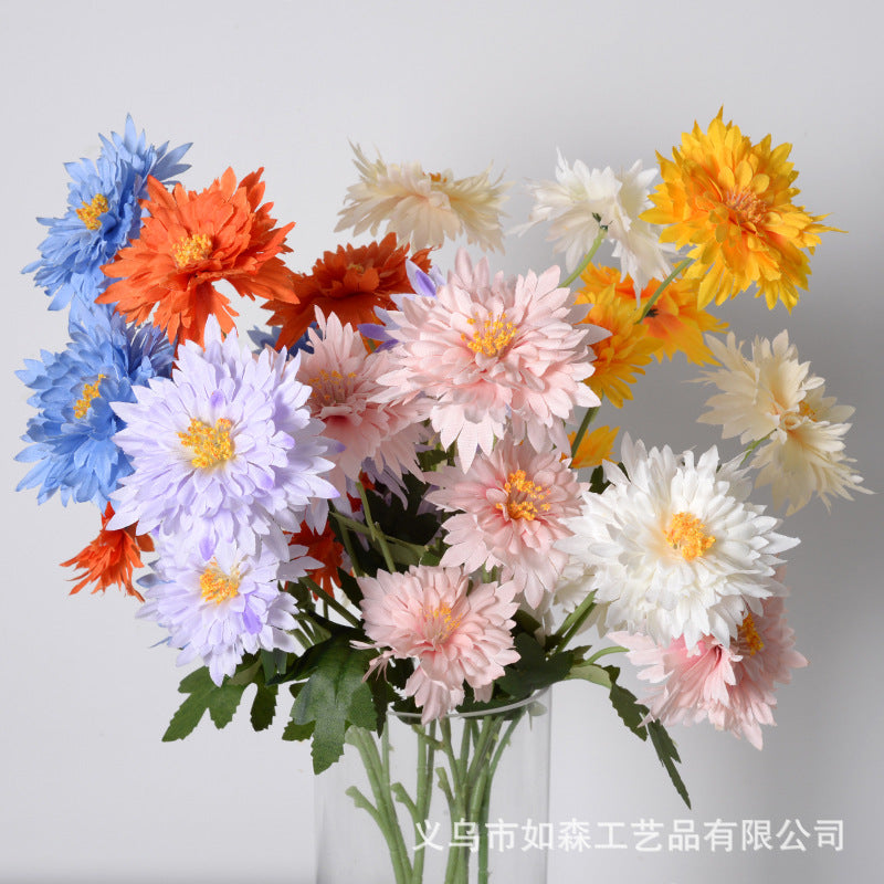 Artificial flower 5 flame chrysanthemum