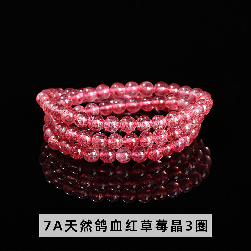 Pigeon Blood Strawberry Crystal Bracelet