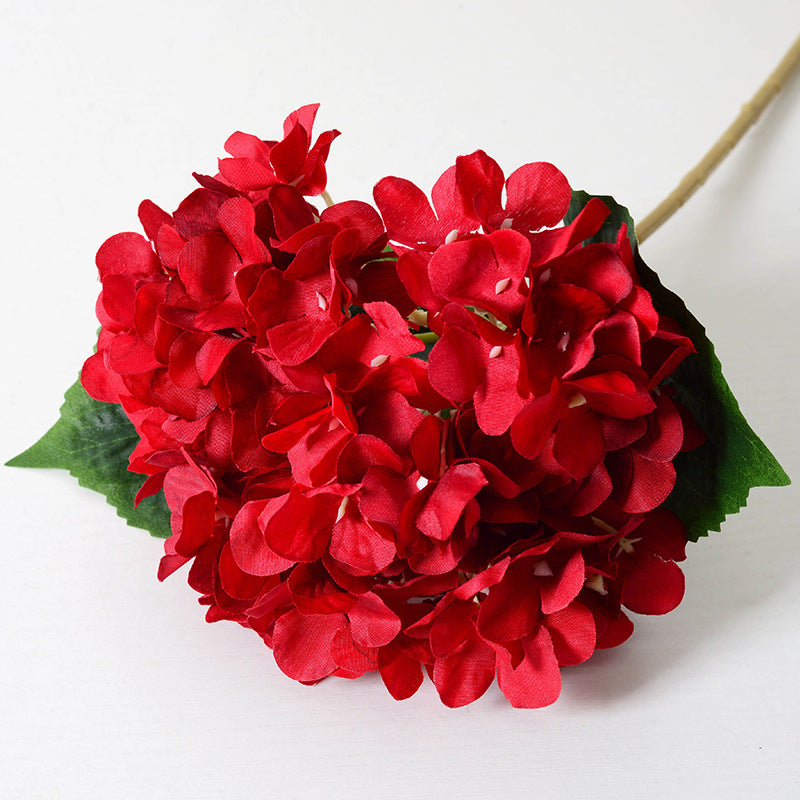 Artificial Hydrangea with Leaves Artificial Flowers Wholesale