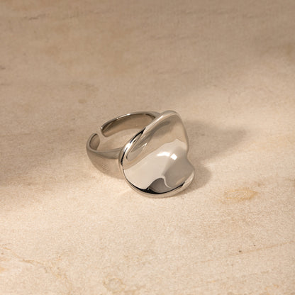 Round Pleated Open Ring