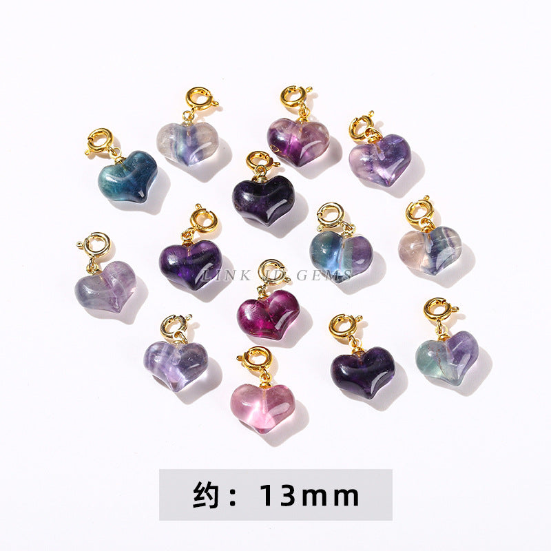 Natural color fluorite small carving