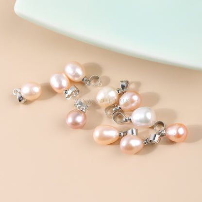 8Mm Natural Freshwater Pearl Rice Bead Pendant