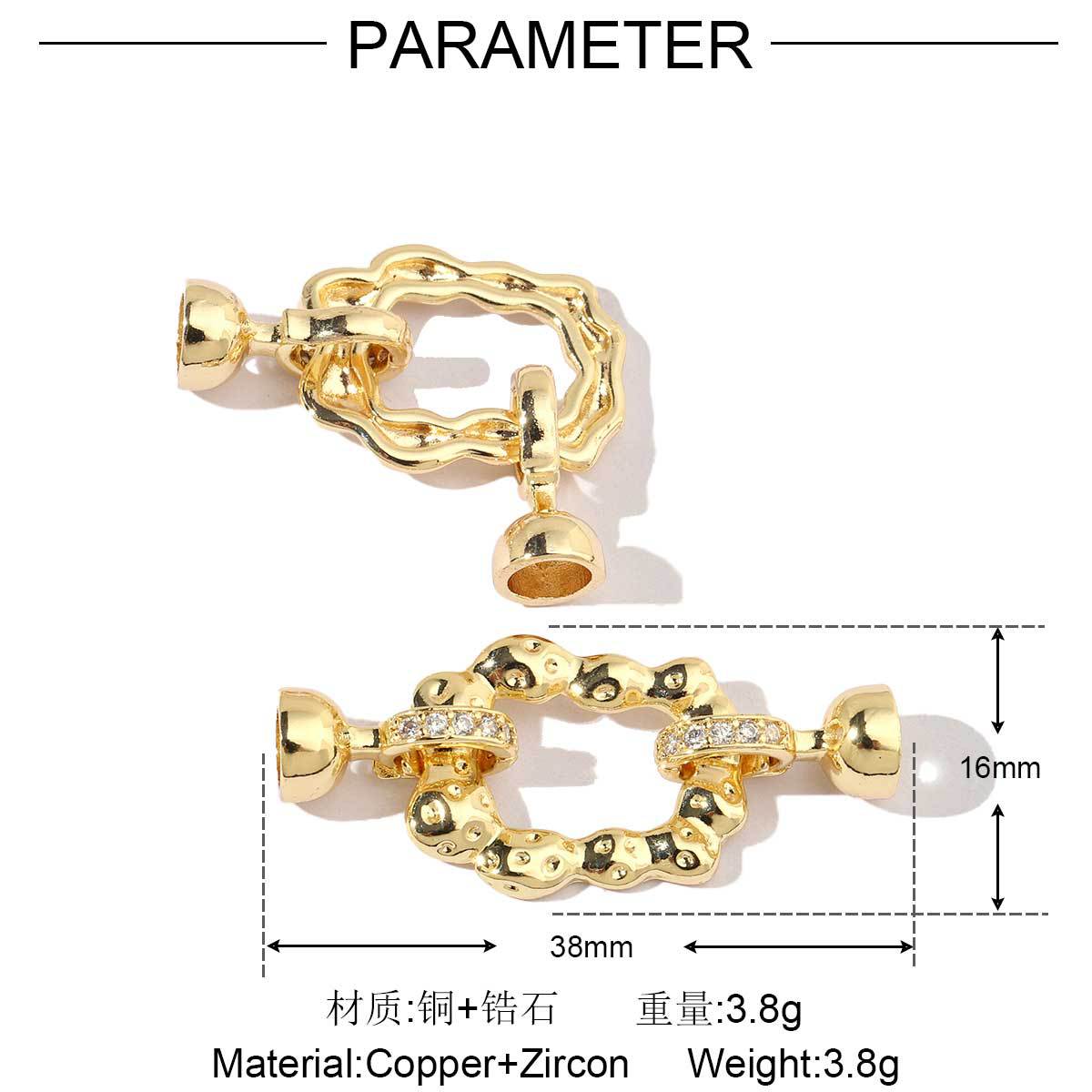 Tulip copper zircon detachable universal buckle connection buckle