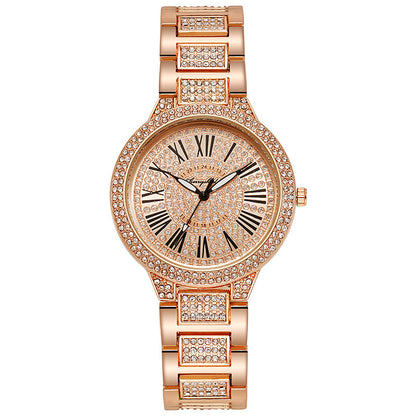 Diamond-encrusted men's and women's watches Steel belt Gypsy watches