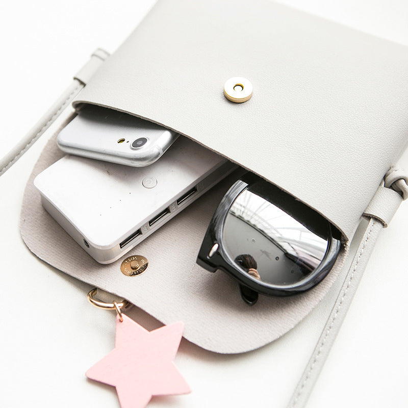 Star pendant mobile phone bag shoulder bag