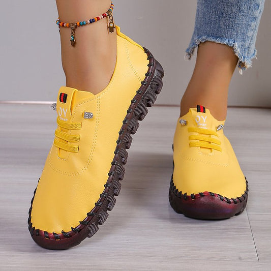 Simple women's shoes with beef tendon soles