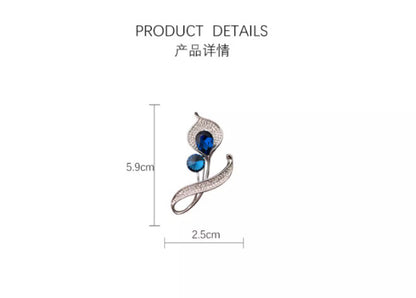 Calla lily flash diamond high-end brooch