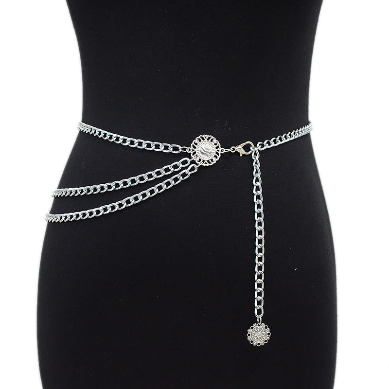 Waist metal chain thin waist chain