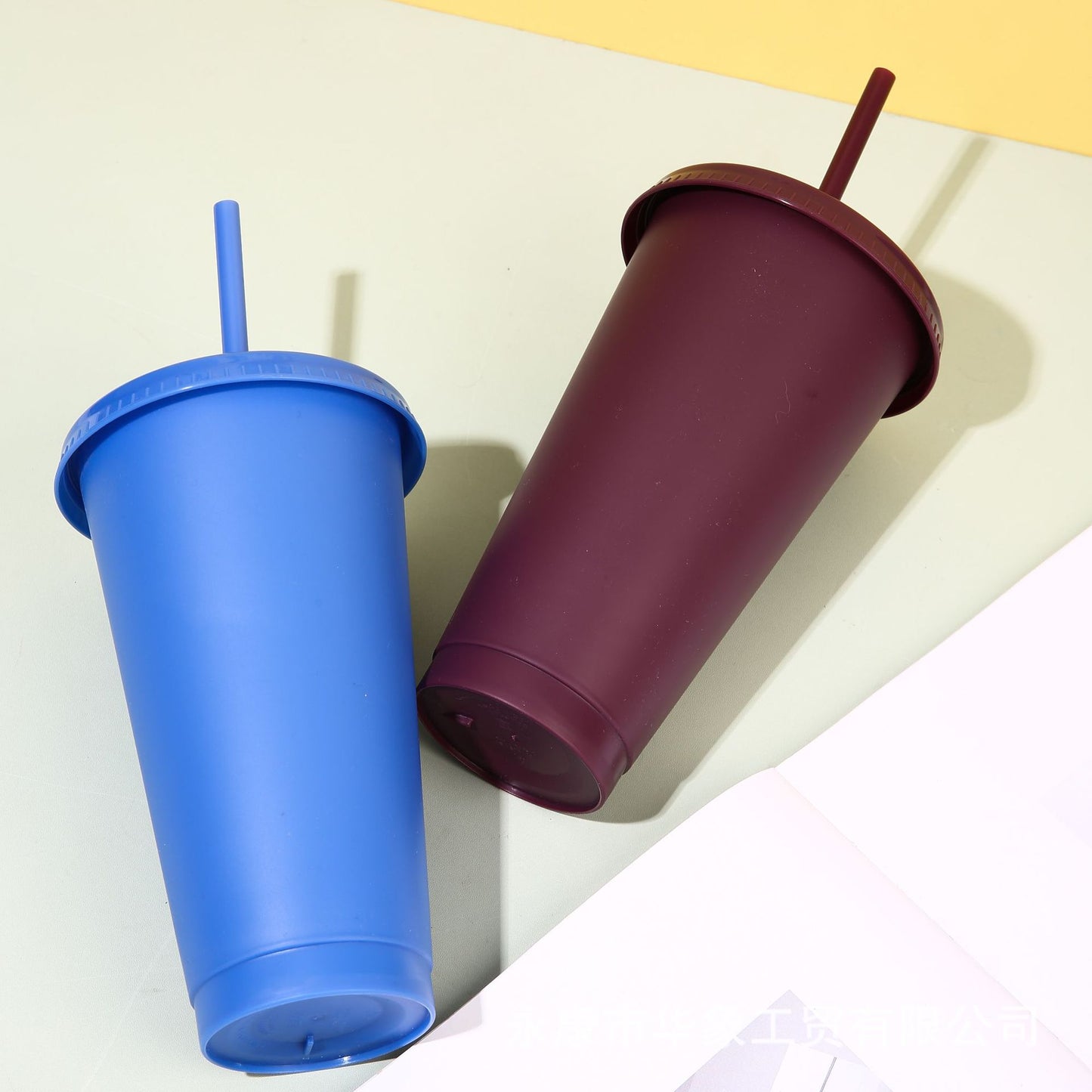 710Ml new 5-color straw cup