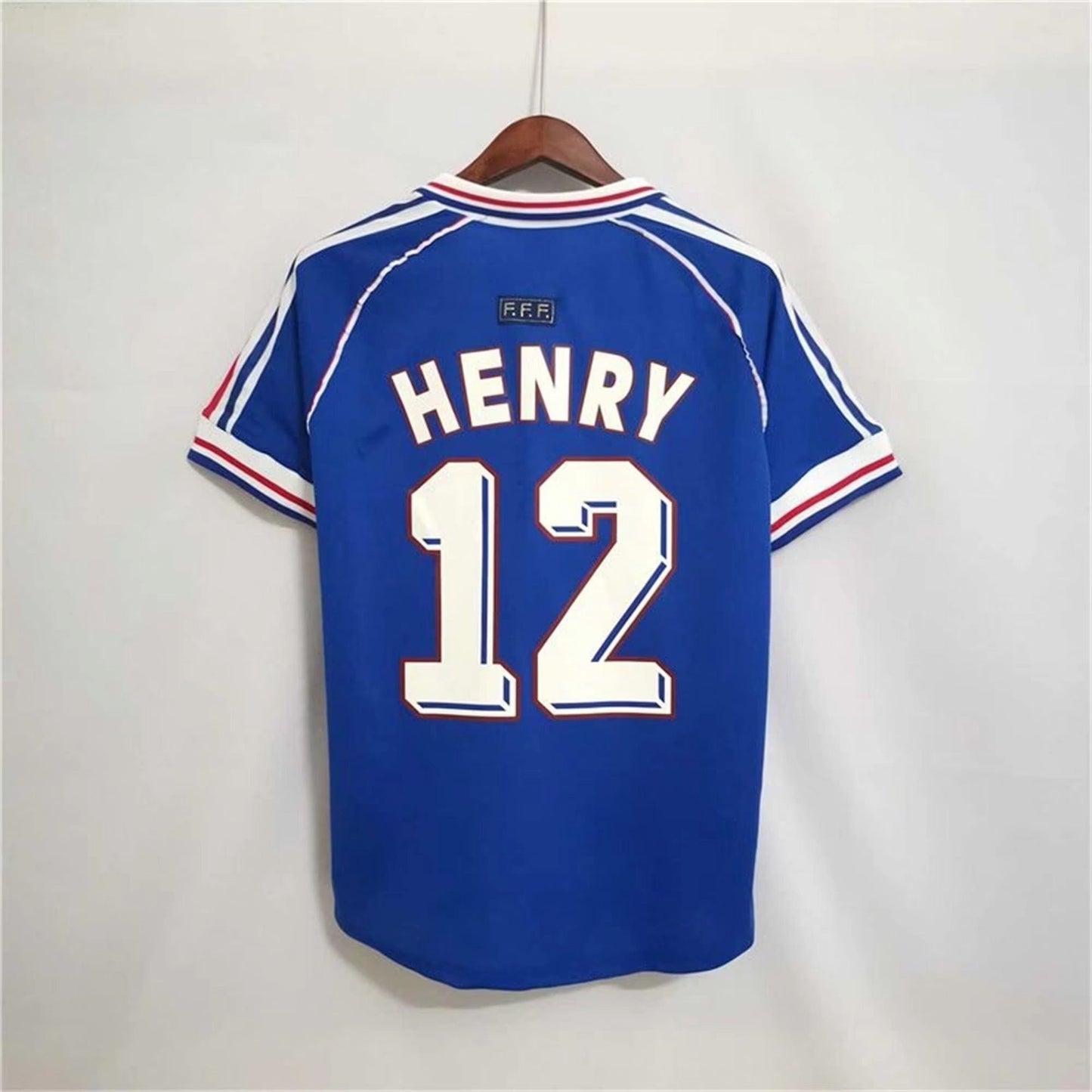 Camiseta retro de manga corta de Zidane Henry de Mbappé de Francia 82-06 