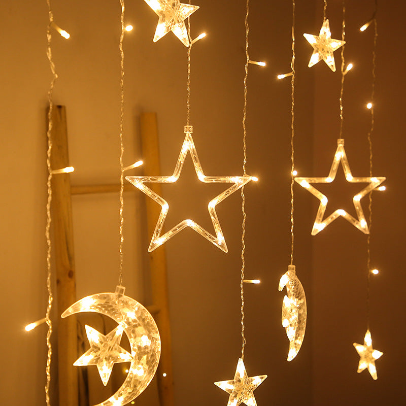 Moon Holding Star Lamp Moon Companion Star Lamp Star Moon String Lights