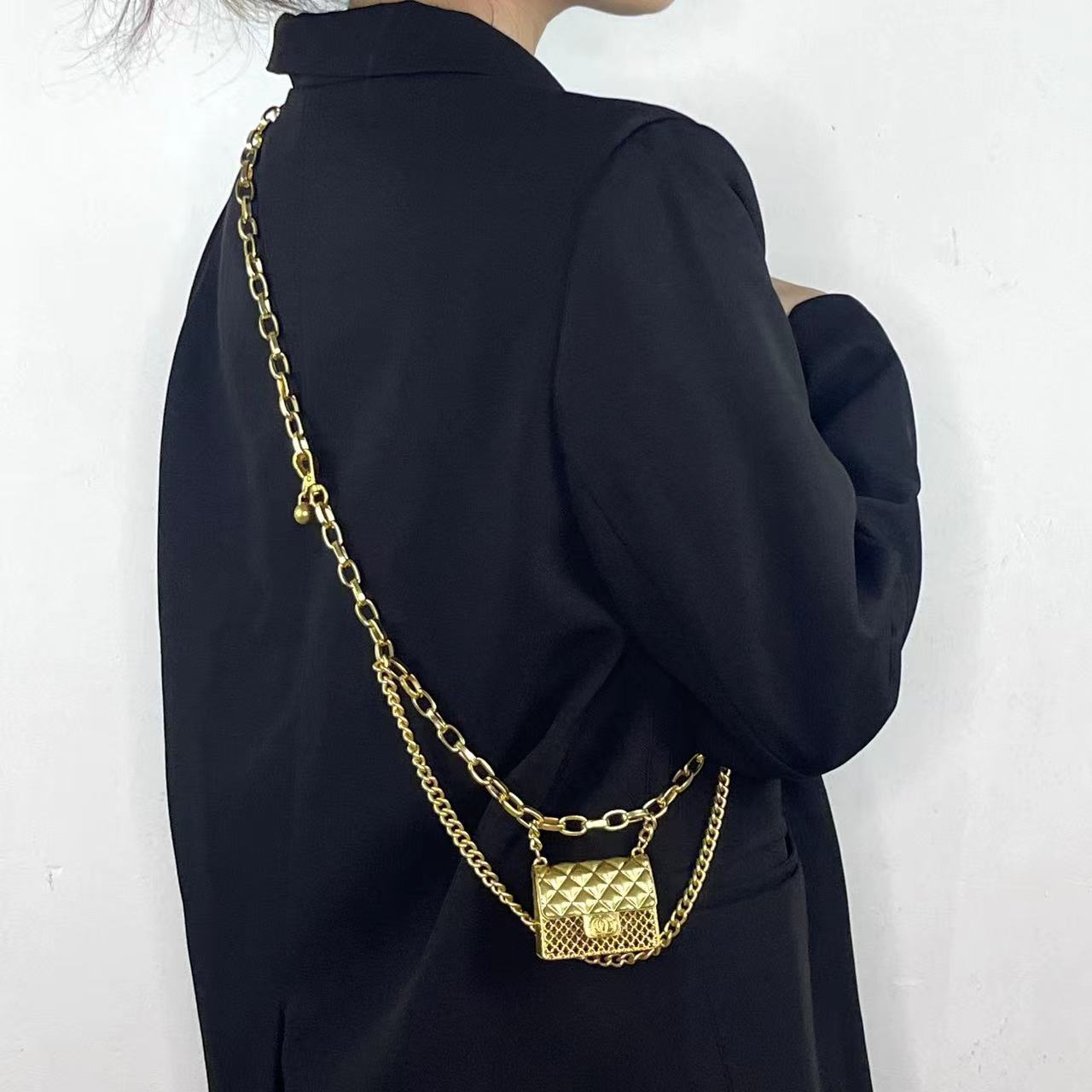 Metal chain belt