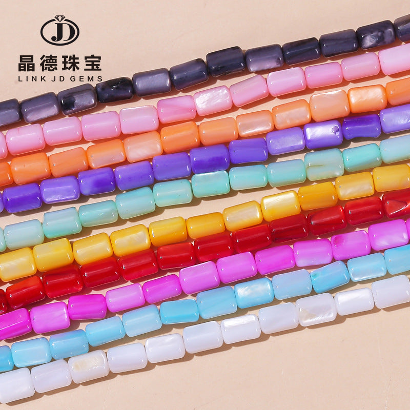 3 * 5Mm optimized multi-color shell cylindrical beads loose beads