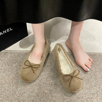 Round head butterfly hair shoes