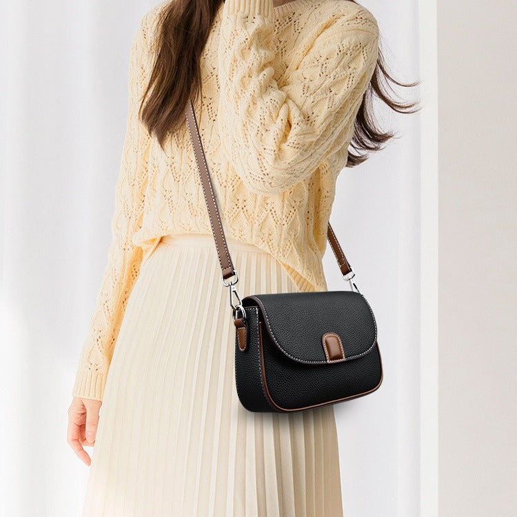 Textured Versatile Shoulder Crossbody Bag