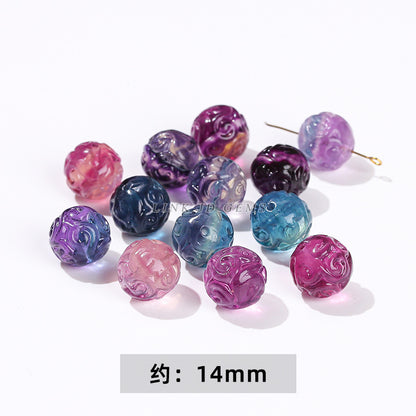 Natural color fluorite small carving