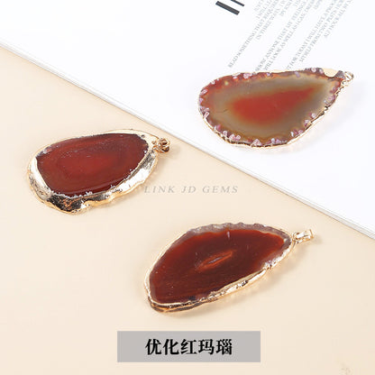 Agate slice pendant Phnom Penh rough stone slice wind chime pendant