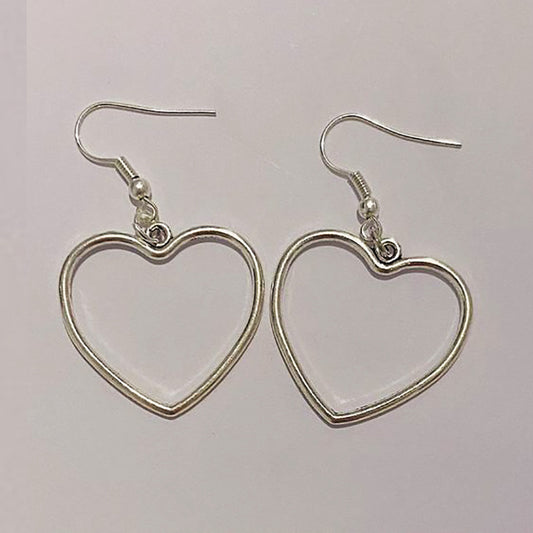 Hollow Geometric Sweet Heart Earrings