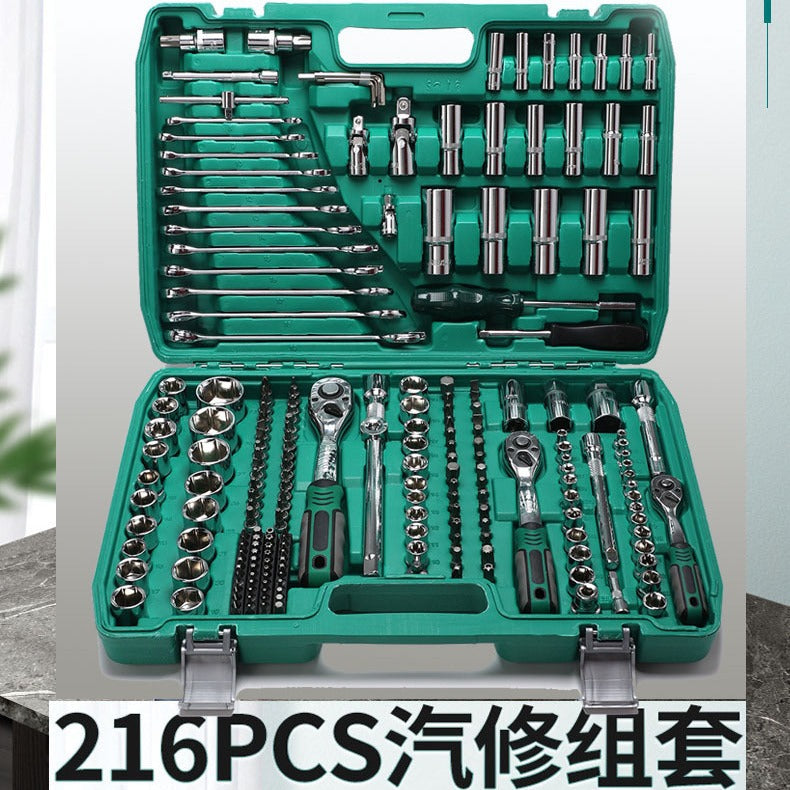 216-Piece machine repair kit tool chrome vanadium steel