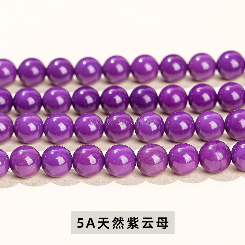 A + grade natural purple mica loose beads