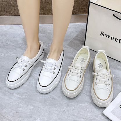 Little white shoes comfortable sneakers