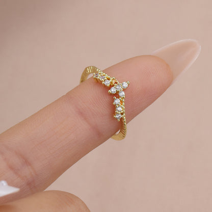 Opening adjustable design ring three-piece set