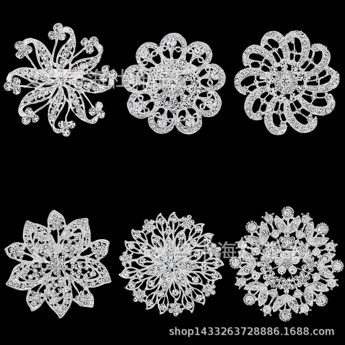 Alloy Rhinestone Brooch Pin fashion