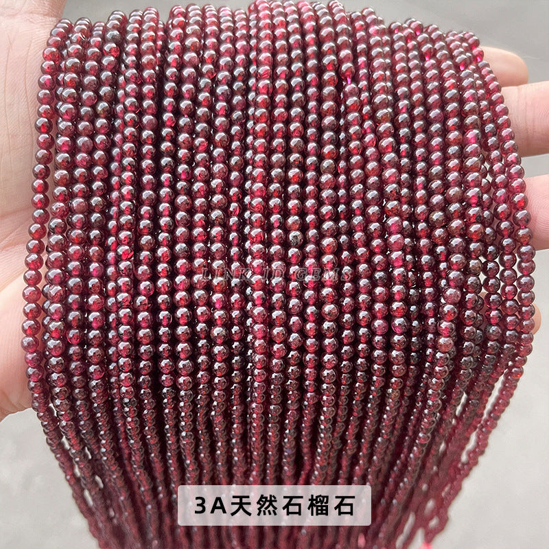 2-4Mm natural garnet round beads loose beads