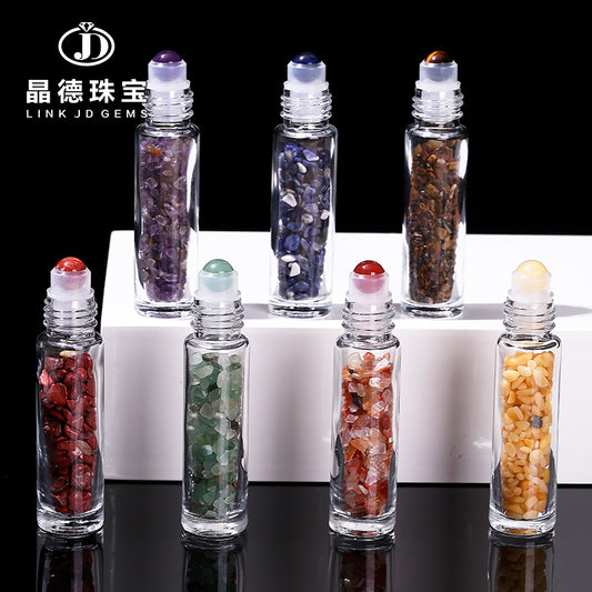 10Ml natural stone crystal ball gravel essential oil bottle