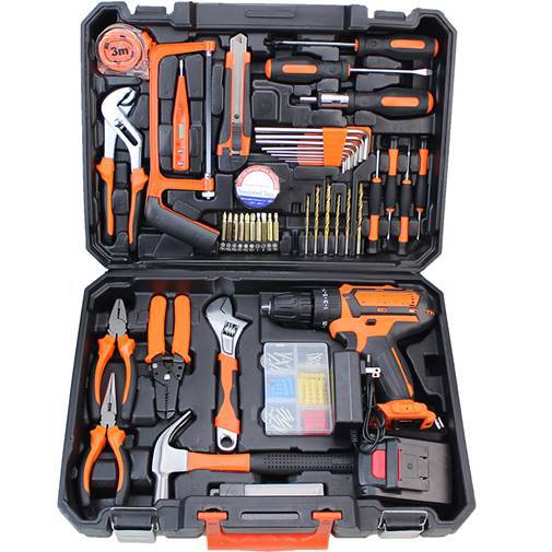 Lithium battery drill comprehensive toolbox set