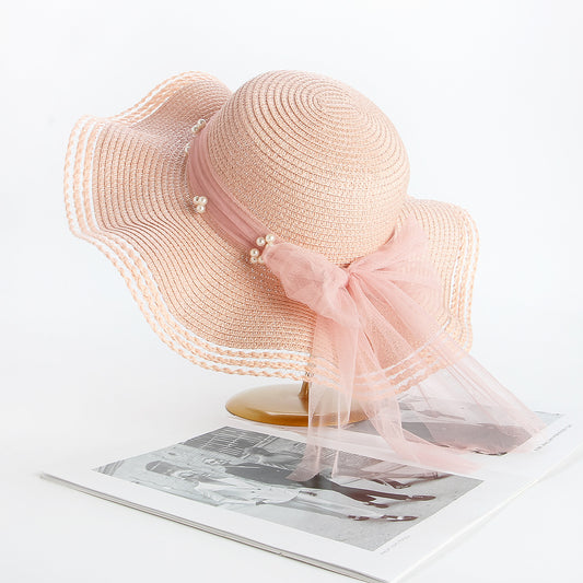 Trend Hat Women's Sun Protection Beach Foldable Bow