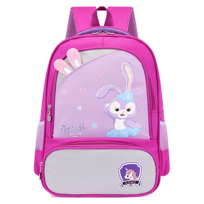 Cartoon cute elementary school student backpack