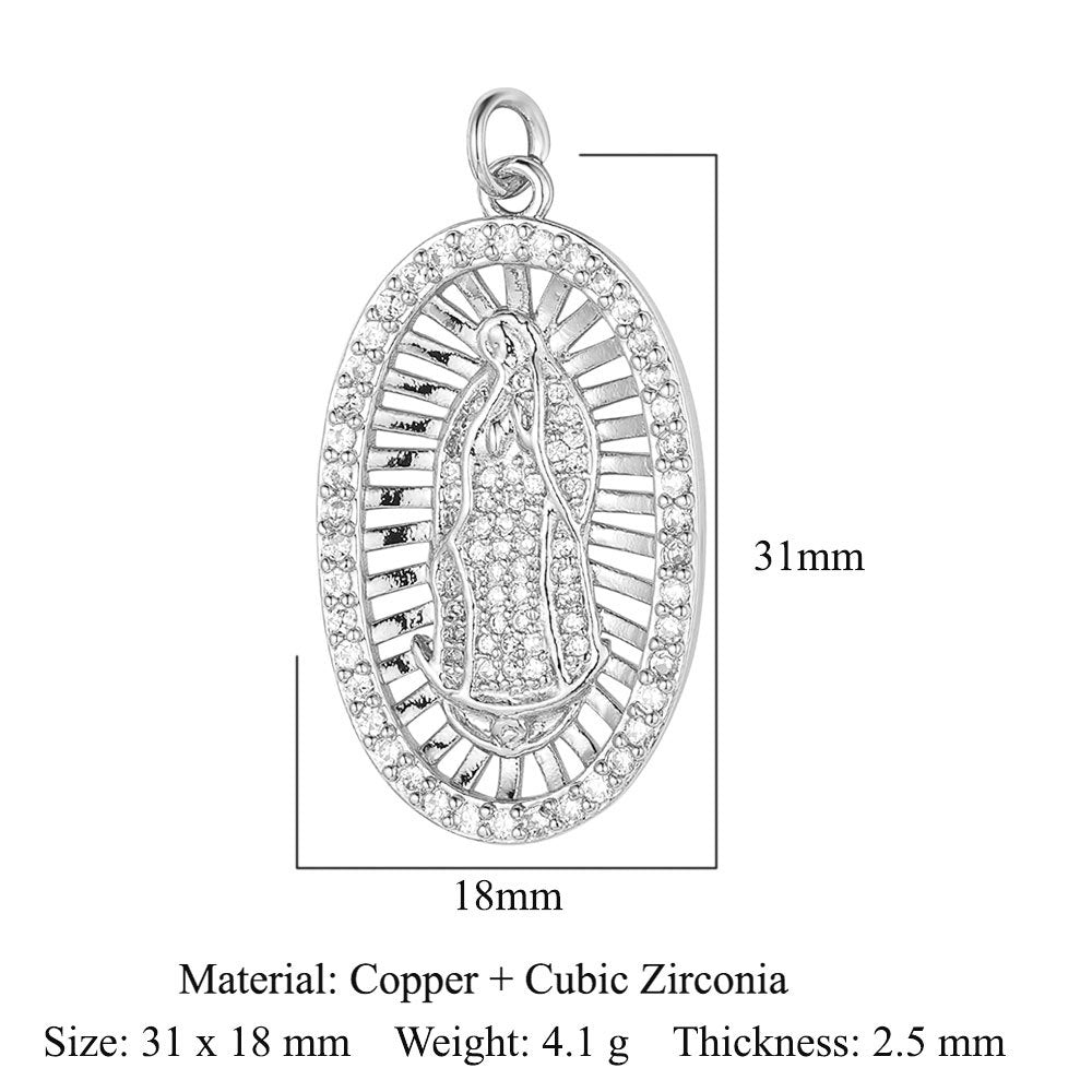 Devil's Eye Cross Copper Zircon Pendant