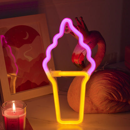 LED neon butterfly decorative lamp planet night light