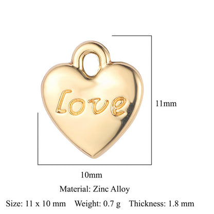 5 pcs/bag flower love rose alloy pendant