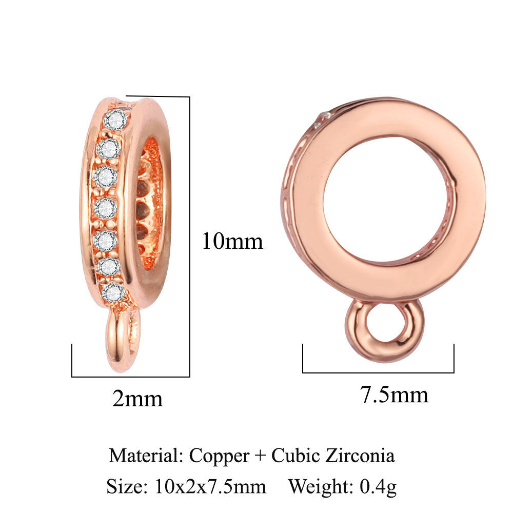 Copper zircon melon seed buckle pendant universal buckle