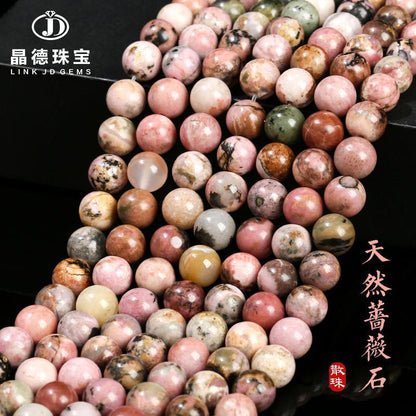 Rose stone loose beads DIY jewelry accessories