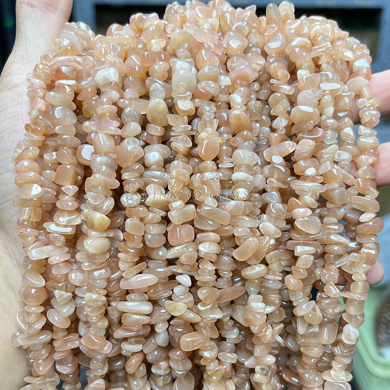 5A natural sunstone gravel loose beads